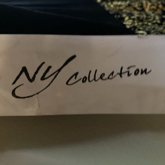 NY Collection Velvet/Sheer Dress - Picture 4 of 4